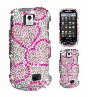 PINK HEART Jewel Diamond GEM Protector Cover for Samsung INTERCEPT 