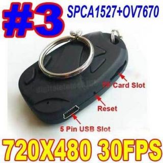 808 #3 Car Key Spy Camera Keychain SpyCam Video Recorder Keyring PCcam 
