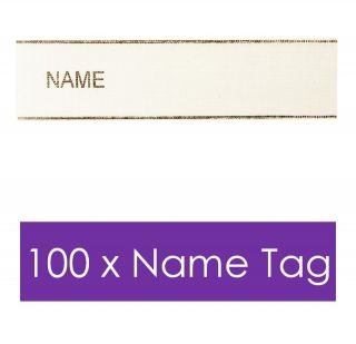 100 x Name Tapes Clothes School Uniform Tag Label Badge Garment Patch 