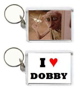 Harry Potter, I love / heart Dobby,Hogwarts​, keyring bag tag, Gift 