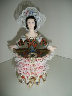 Miniature Russian Porcelain Doll in Historic St Petersburg Costume 