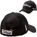 TITLEIST FLEX FIT Sport Mesh Golf Hat Cap BLACK M/L