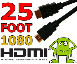 Premium 25 FT FOOT Gold HDMI Cable 1080p 1.3b for HDTV