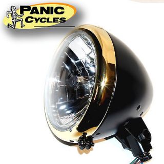 BLACK & BRONZE BATES BULLET STY 5 3/4HEAD LIGHT HARLEY TRI XS650 