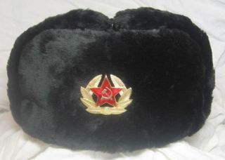 SOVIET KGB SOLDIER CHAPKA USHANKA size 55