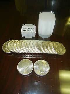 1924 Peace Dollar BU Silver 20 (1 Roll of 20 Coins) Brilliant 