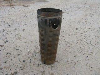 Smudge pot lower flue pipe for return pipe heater, diesel, kerosene