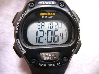   TIMEX CHRONOGRAPH INDIGLO 30 LAP COUNTDOWN TIMER WATCH FREE SHIP