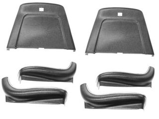69 72 Nova Bucket Seat Backs & Sides Kit Black Superior Quality (Fits 