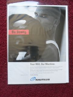 2004 Print Ad NAUTILUS Bodybuilding Fitness Machine BE STRONG