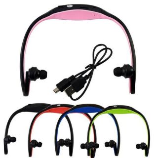 Wireless Headset Headphones Micro SD TF Card Sport  Player With FM 