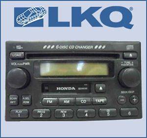 01 02 Accord Sedan 6 Disc CD Cassette Player Radio OEM LKQ 1TA1