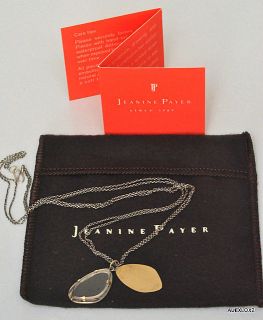   JEANINE PAYER SS 18K Crystal Wing Double Strand Necklace Rumi Quote