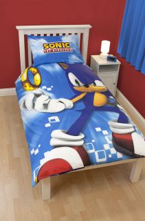 sonic the hedgehog complete bedroom makeover duvet blanket curtains+ 