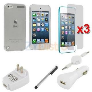   Case Cover+Charger Accessories+3X LCD For iPod Touch 5th Gen 5G 5 New