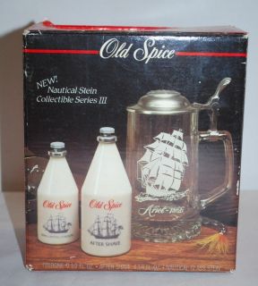 Vintage Old Spice After Shave Cologne Nautical Stein Collectible Gift 
