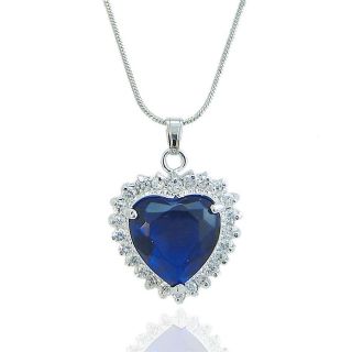 Titanic Heart of Ocean Necklace Pendant Swarovski Crystal Purple 