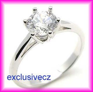   75 Carat~~~Size 9~~~White Gold Plated 18K GP CZ Wedding Ring