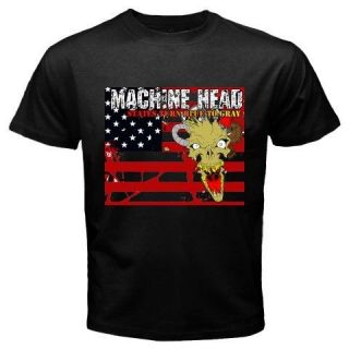 New MACHINE HEAD Heavy Metal Rock Band Music Mens Black T Shirt Size S 