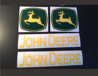 John Deere 4 piece set Tractor vinyl decals