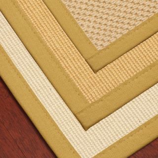 Natural Fiber Wool Sisal Rug w/ Natural Cotton Binding