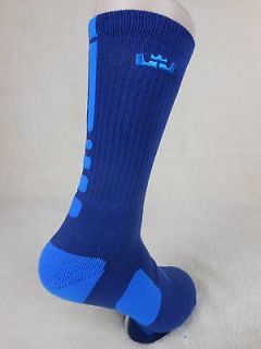 NEW VERY RARE Nike Lebron Elite Royal Blue Basketball Crew Socks L 8 