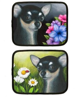   Dog 80 black Chihuahua Netbook Laptop Tablet Case 7 to 15 inches,art