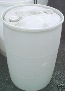 55 gallon Barrel Drum Plastic fuel Watering RAIN White