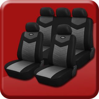 Synthetic Leather Semi   Custom Car Seat Covers 60 40 full split Onyx 