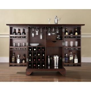   LaFayette Expandable Bar Cabinet in Vintage Mahogany KF40001BMA