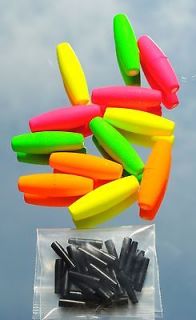 Cigar Floats 12   1.5 Squid floats 4 colors w/pegs bobbers