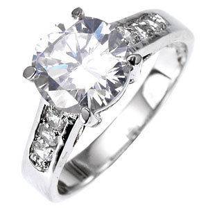 carat cubic zirconia ring in Engagement & Wedding