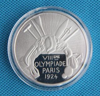 1924 Paris Olympic Winner Silver Medal Commemorative Coin