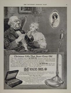 1911 Vintage Print Ad 1847 Rogers Bros. Silverware Girl   ORIGINAL 