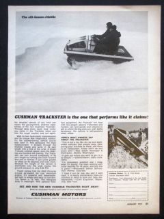 1971 CUSHMAN Trackster Mobile Tractor magazine Ad Off Road vehicle 