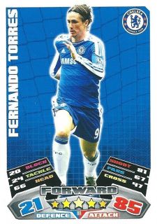 Match Attax 2011/2012 Chelsea Base Cards