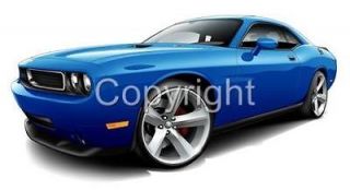 2009 2011 Dodge Challenger Muscle Car Art Cartoon Tshirt #9461 auto