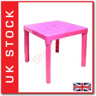 CHILDRENS KIDS FOLD AWAY PLASTIC DURABLE TABLE CHILDS PICNIC TABLE