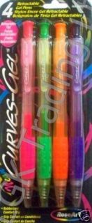 Roseart Curves Gel Retractable Neon Colour Pens