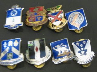 Lot of 8 Vtg WWII/Vietnam Military Enameled Insignia Metals