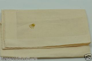 Christian Fischbacher Rolex Light Beige 100% Cotton Handkerchief