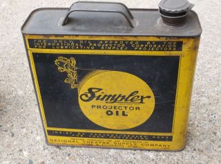 Early Simplex Projector Oil One Gallon Can Gas Station