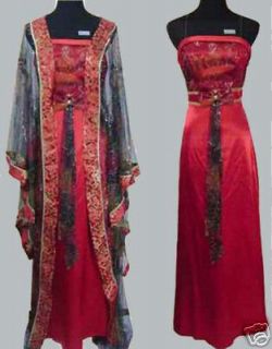 Suit Of Noblest Chinese Traditional Women Clothing Evening Dress Red