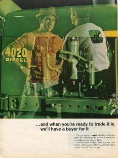 1969 John Deere 4020 Used Dealer 2 Page Farm Tractor Ad