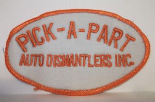 PICK   A   PART AUTO DISMANTLERS INC. USED EMBROIDERED SEW ON NAME 