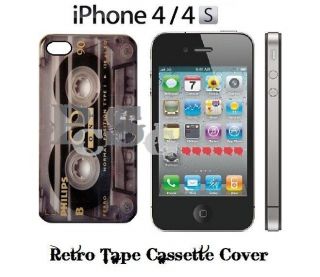 AUDIO TAPE CASSETTE iPhone 4 4S 4G PREMIUM Hard Cover Case Protector 