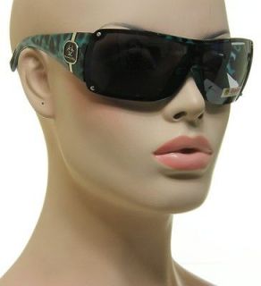 New Men Biohazard Camouflage Marine Sunglasses Turquoise Blue And 