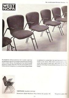   Norway Atlantic Conference Auditorium Chairs 1962 Retro Vintage Advert
