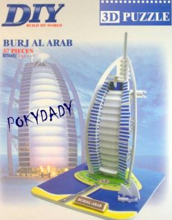 3D PUZZLE BURJ AL ARAB HOTEL(DUBAI)assemble educational