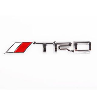 New 3D Car Decor Decal Badge LOGO Emblem For TOYOTA TRD LOGO Red&White 